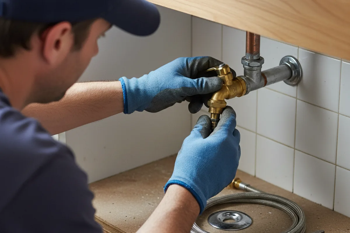 Shutoff valve and fitting work during Emergency Plumbing in Marysville
